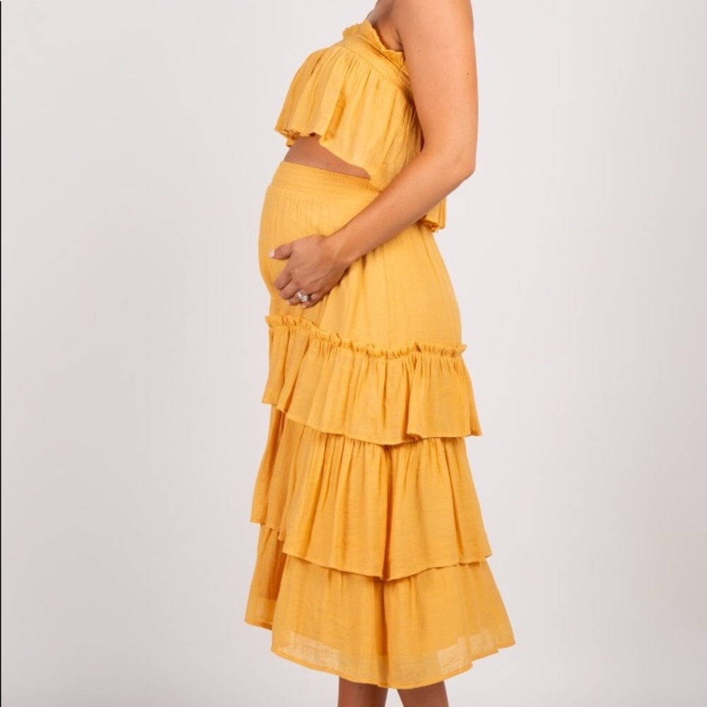 NWT PINKBLUSH Maternity Tiered Skirt Set